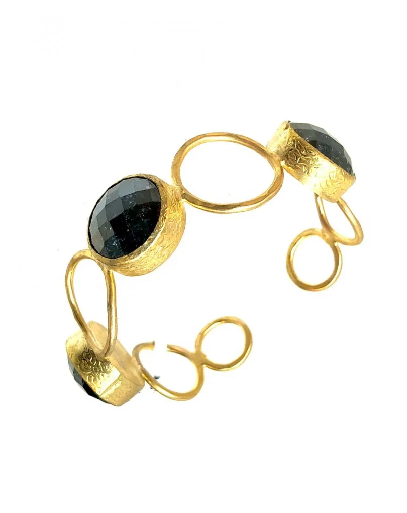 PULSERAS DORADAS Y NEGRAS R A JUEGO CON TUS PENDIENTES DE FIESTA
