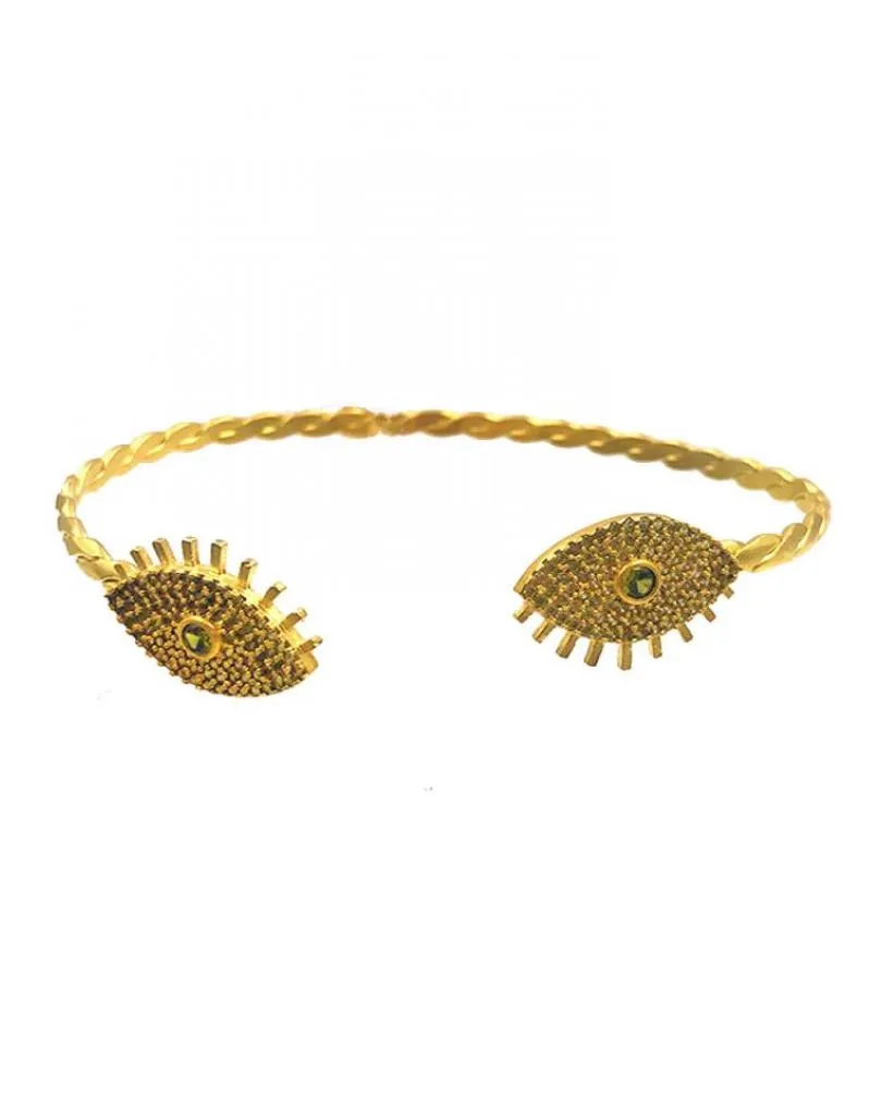 PULSERAS DORADAS Y VERDE SECO CON OJO TURCO DE LA SUERTE