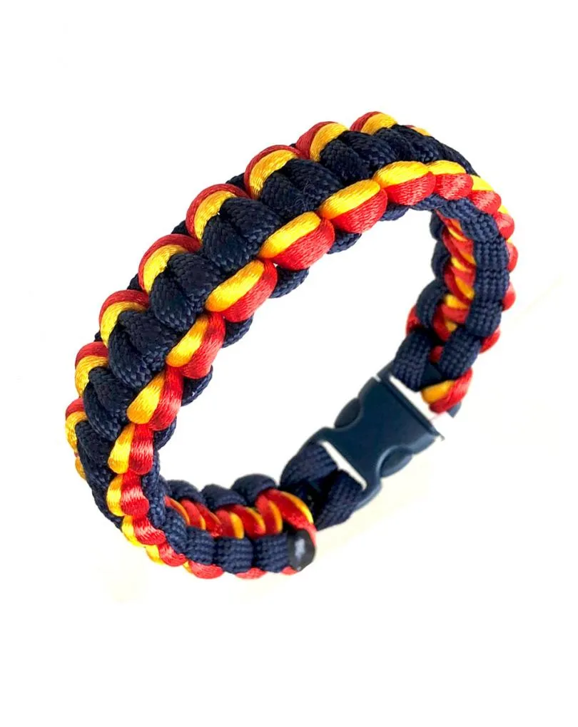 PULSERAS HOMBRE EN AZUL MARINO CON TONOS DE LA BANDERA DE ESPAÑA