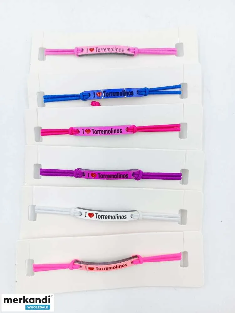 Pulseras I Love Málaga | Lote de bisutería al por mayor