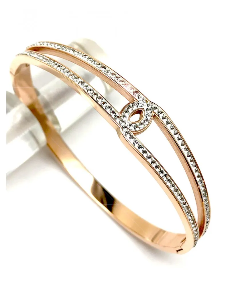 PULSERAS MUJER ORO ROSA BISUTERIA FINA Y JOYERIA MADRID