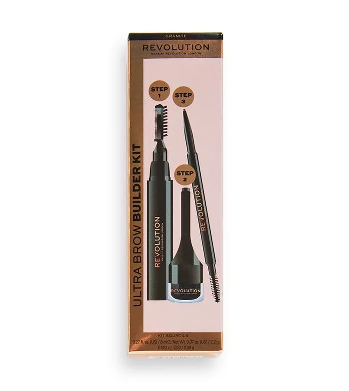 REVOLUTION  KIT DE CEJAS ULTRA BROW BUILDER KIT  GRANITE