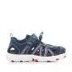 sandalias Pablosky azules con acabados en rojo