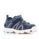sandalias Pablosky azules con acabados en rojo