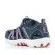 sandalias Pablosky azules con acabados en rojo