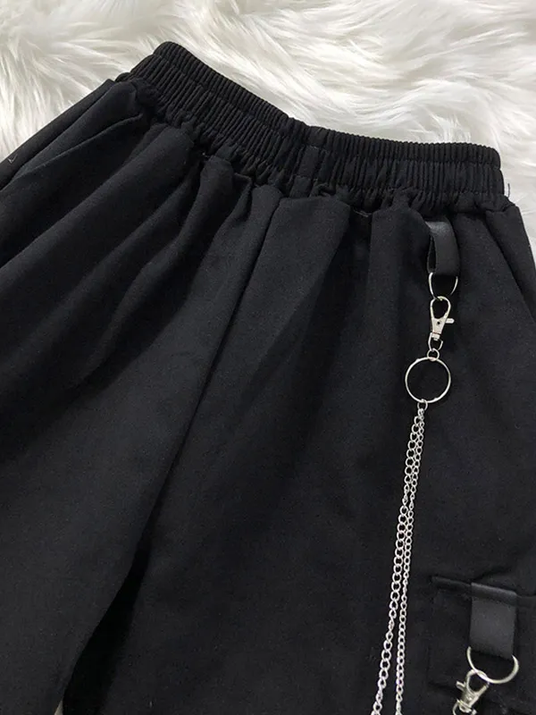 Shorts cargo con bolsillo y correa con hebilla para hombre