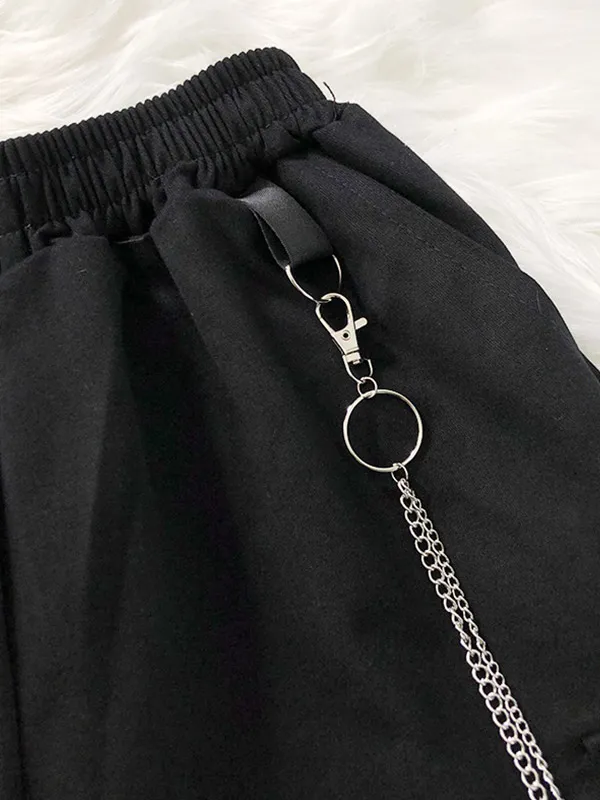 Shorts cargo con bolsillo y correa con hebilla para hombre