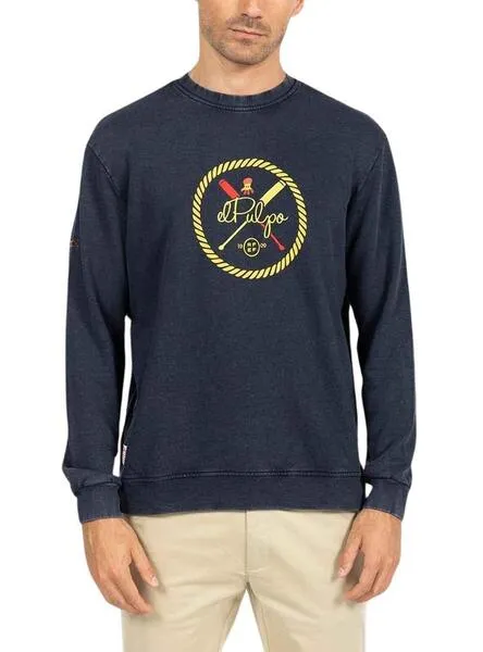 Sudadera El Pulpo Remos RFEF Marino para Hombre