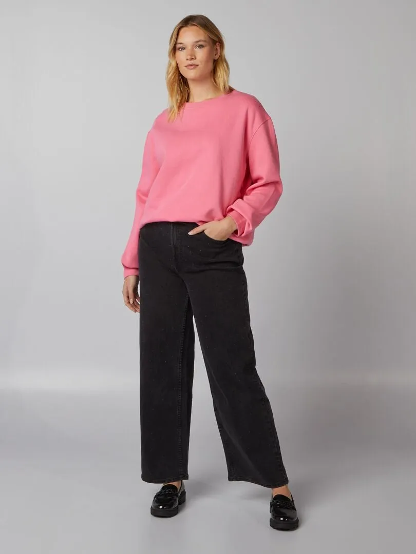 SUDADERA OVERSIZE  ROSA