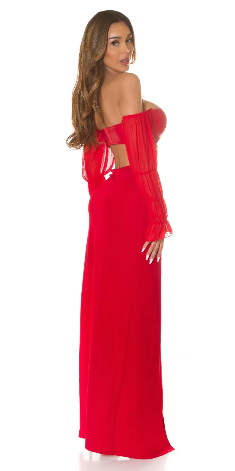 Top crop de aspecto polipiel rojo