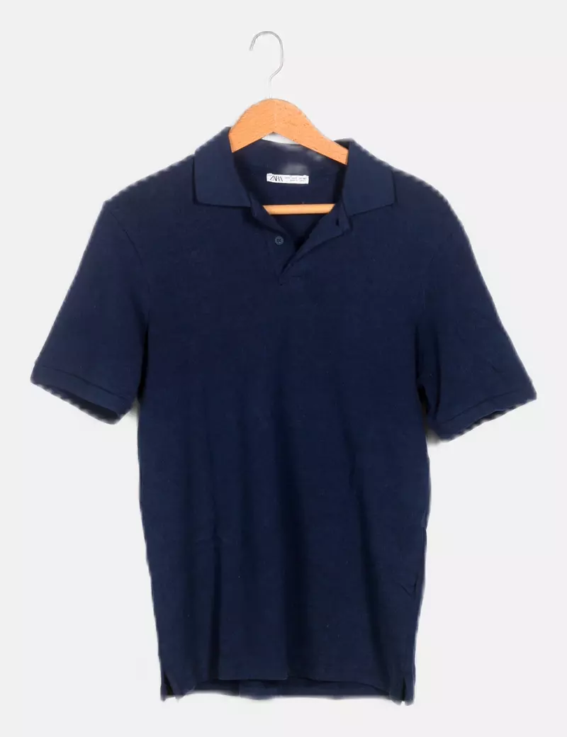 Zara Polo azul casual