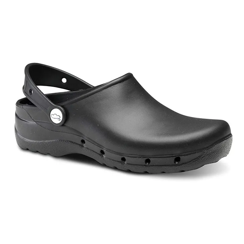 Zuecos Feliz Caminar Flotantes Hombre Negro