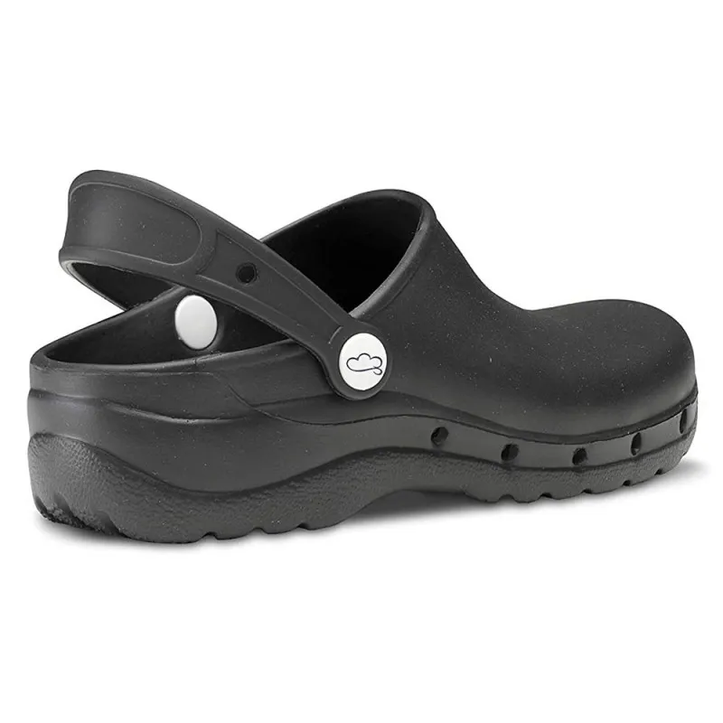 Zuecos Feliz Caminar Flotantes Hombre Negro